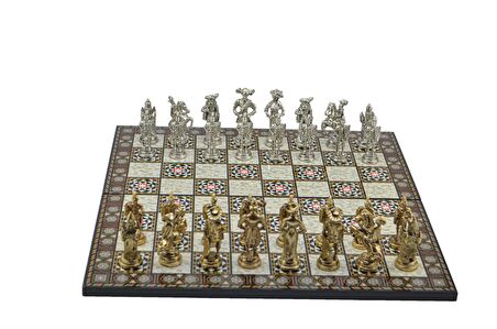 Gifthome Metal Satranç Takımı / Seti; Battal,İspan