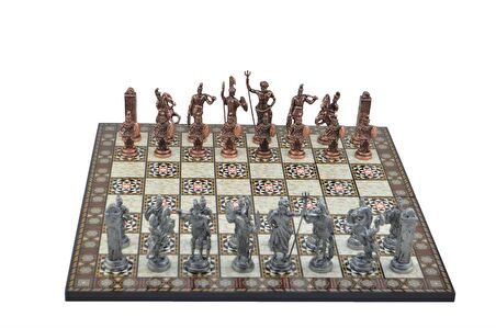 Gifthome Metal Satranç Takımı / Seti; Battal,Yunan