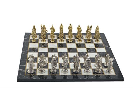 Gifthome Metal Satranç Takımı/Seti;Battal,Osmanlı&