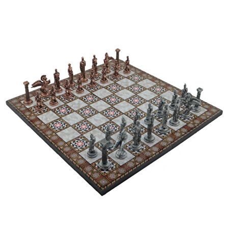 Gifthome Metal Satranç Takımı/Seti,Büyük,Pegasus, 