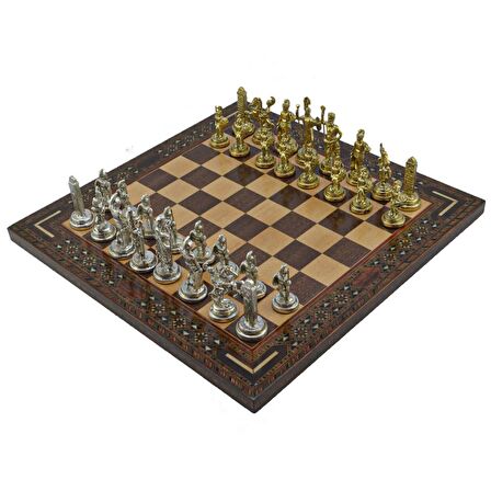 Gifthome Metal Satranç Takımı/Seti; Orta, Yunan, P