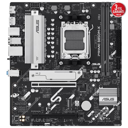 ASUS PRIME B850M-K AM5 DDR5 8400MHZ(OC) HDMI mATX ANAKART