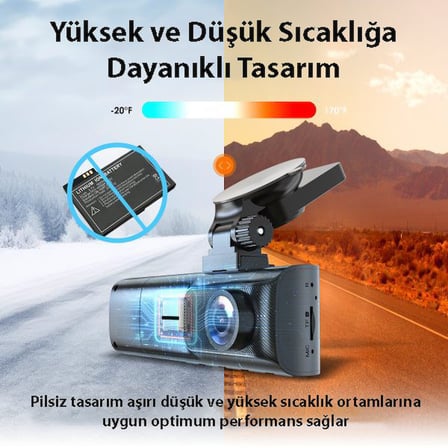 REXING R316 4K GPS WI-FI ARAC KAMERASI + 64GB SD
