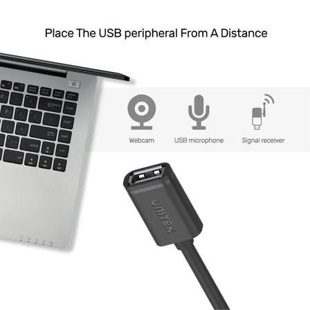 UNITEK USB-A(M) TO USB-A(F) KABLO 1.5MT(Y-C449GBK)