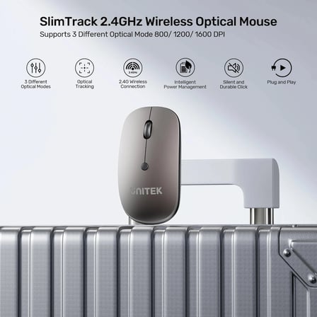 UNITEK SLIMTRACK 2.4GHZ KABLOSUZ MOUSE (T060AGY01)