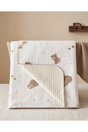    %100 Pamuk Bebek Battaniyesi | Pikeli | 100x100