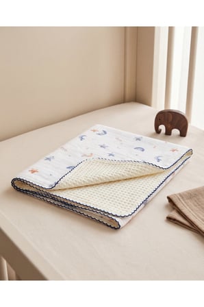    %100 Pamuk Bebek Battaniyesi | Pikeli | 100x100