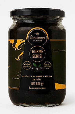 Doğal Salamura Siyah Zeytin L 500GR