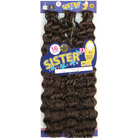 Sister Afro Dalgası Saç - Kumral 6