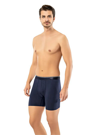 Erdem Lacivert Pamuk Elastan Uzun Boxer 1470