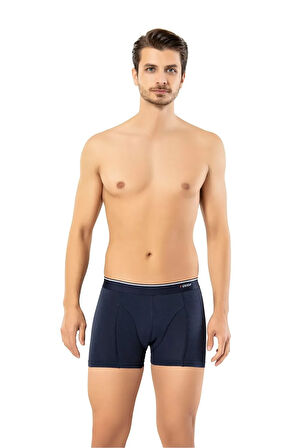 Erdem Lacivert Pamuk Elastan 2 li Klasik Boxer 1445