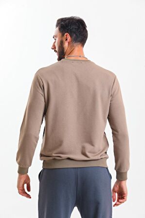 Kahverengi Kanguru Cepli Sweatshirt