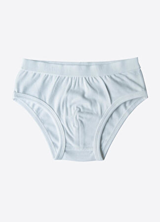 Organik Klasik Erkek Çocuk  3'lü Külot Beyaz