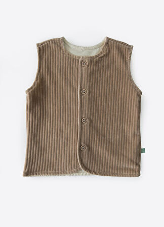 Organik Dosse Yelek Bej