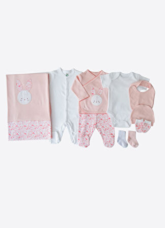 Organik Kiki 10'lu Zıbın Set Pembe