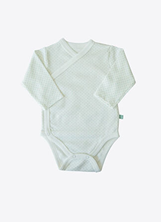 Organik New Dreams 3'lü Uzun Kol Kruvaze Body Mavi