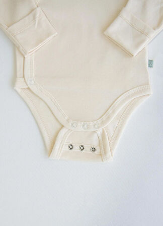 Organik New Basic  Uzayan Kruvaze Uzun Kol Body Natural