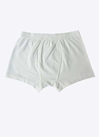 Organik Klasik 3'lü Erkek Çocuk  Boxer Beyaz