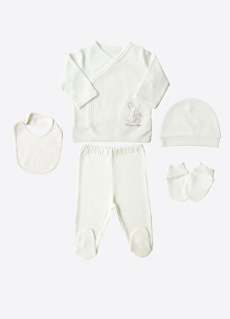 Organik New Basic 5'li Zıbın Set Ekru
