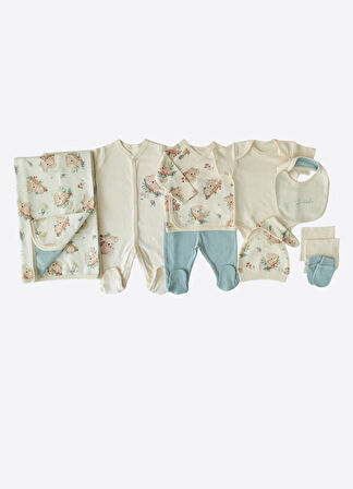 Organik Cute Koala 10'lu Zıbın Set Natural