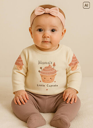 organik Little Cupcake 2'li Takım Natural