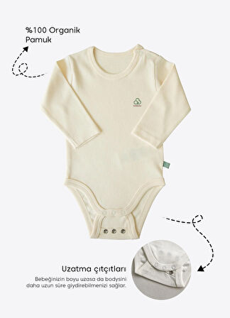 Organik New Basic Uzayan Uzun Kol Body Natural