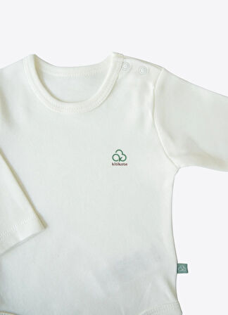 Organik New Basic Uzayan Uzun Kol Body Ekru