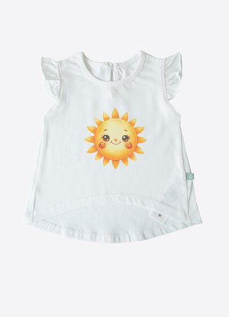 Organik Mellow 2'li T-Shirt Beyaz Pembe