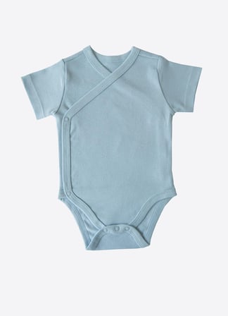 Organik New Dreams 3'lü Kısa Kol Kruvaze Body Mavi