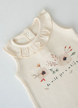 Organik For a While Şort Tulum Natural