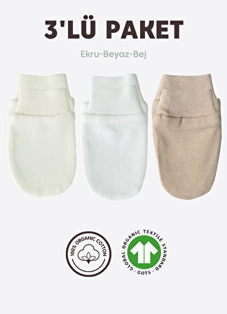Organik 3'lü Eldiven Bej