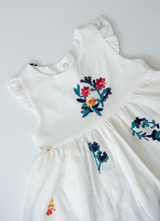 Organik Emily 2'li Takım Beyaz