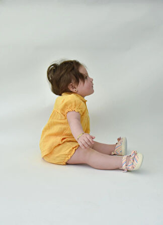 Organik Rita Müslin Topdonlu 2'li Takım Sarı