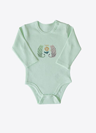 Organik Flowers Love 2'li Takım Yeşil-Lila