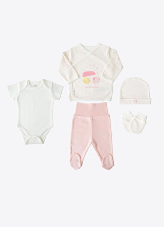 Organik New Dremas 5'li  Zıbın Set Pembe