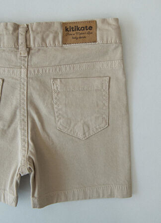 Organik Dean Şort Bej