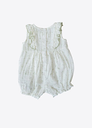 Organik  Alice Şort Tulum Ekru