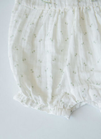 Organik  Alice Şort Tulum Ekru