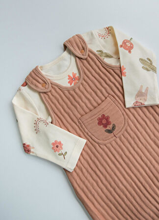 Sandy Salopet 2'li Takım Kahverengi