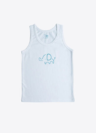 Organik Elephant 3'lü Atlet Mavi