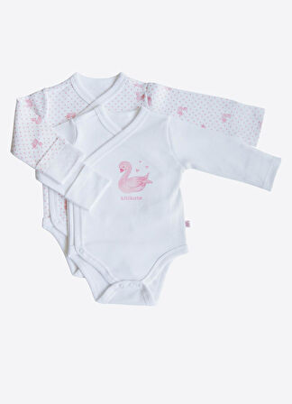 Organik Swan 2'li Body Pembe