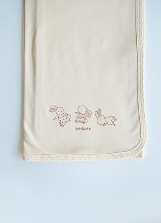 Organik New Basic Çift Kat Battaniye Natural