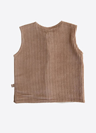 Organik Dosse Yelek Kahverengi