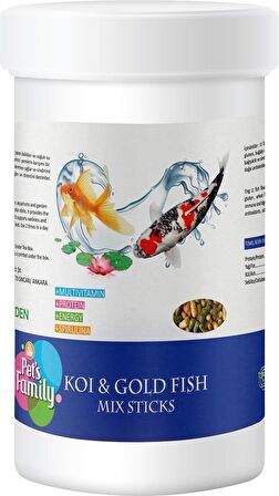 Pets Family Koı  Gold Fısh Mıx Stıcks 1l/100g