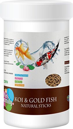 Pets Family Koı  Gold Fısh Natural Stıcks 1l/100g