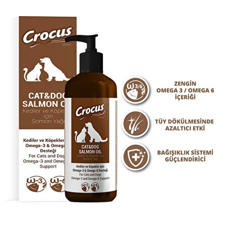 Crocus Kedi Köpek Somon Yağı 200 Ml