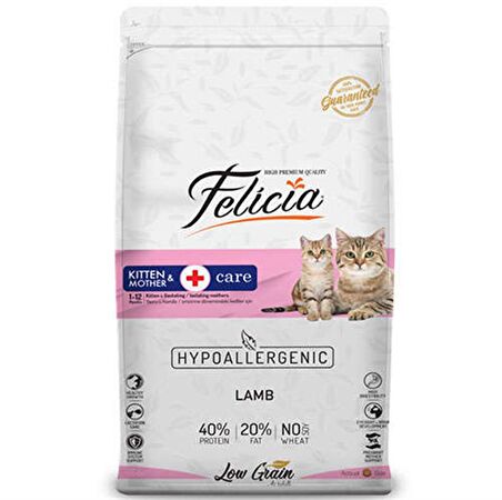 Felicia Düşük Tahıllı Kuzulu Yavru Kedi Maması 12 Kg.