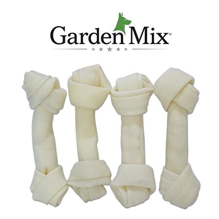 Gardenmıx Beyaz Düğümlü Derı Kemık 5-5,5” – 4'lü