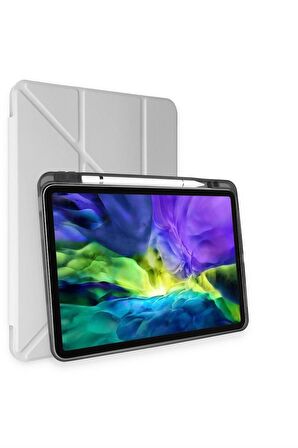 Peeq iPad Air 5 2022 Kılıf Kalemlikli Tri Folding Smart Katlanabilir Standlı 360 Tam Koruma Kılıf