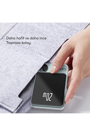 Peeq PD23 5000 mAh Hızlı Şarj Powerbank Mor 